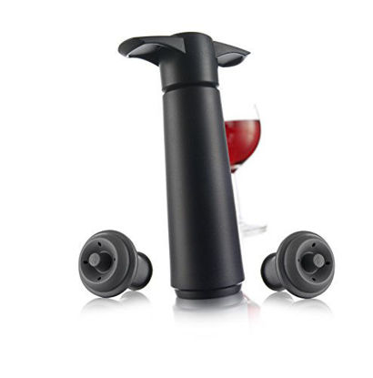 Picture of Vacu Vin Wine Saver Pump with Vacuum Bottle Stoppers - (Black with 4 Stoppers)