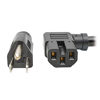 Picture of Tripp Lite 8ft Heavy Duty Power Extension Cord Cable 15A 14 AWG 5-15P to Right-Angle C15 Black 8' (P019-008-C15RA)