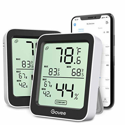 Govee Bluetooth Meat Thermometer, Smart Grill Thermometer, 196ft Remote  Monitor, Large Backlight Screen, Alarm Notification for