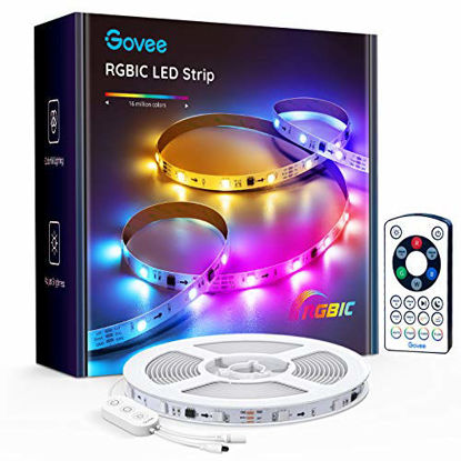 Picture of Govee RGBIC LED Strip Lights, 16.4ft LED Lights with Remote Controller, 11 Scene Modes and 6 Brightness Color Changing LED Lights, Easy Installation LED Strip Light for Bedroom, Home Decor, Christmas