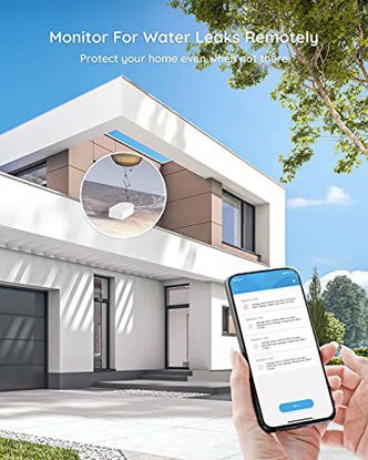 Picture of Govee WiFi Water Sensor, 100dB Adjustable Audio Alarm and Smart App Alerts, Leak and Drip Alert with Email, Detector for Home, Basement(Not Support 5G WiFi)