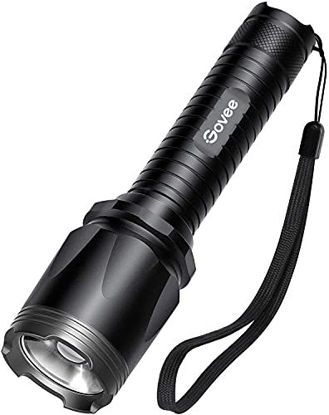 Picture of Govee LED Rechargeable Flashlight, 1000 High Lumens CREE XM-L3 LED, Zoomable IPX5 Water Resistant Tactical Light, 5 Modes for Outdoor Camping Hiking Emergency Everyday (18650 Battery Included)