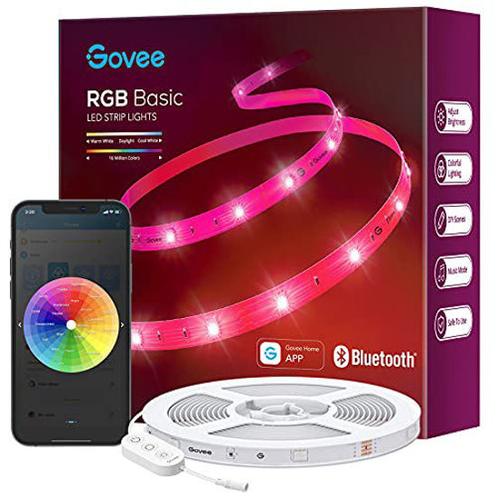 Picture of Govee 32.8ft LED Strip Lights, Work with Alexa Bluetooth LED Lights, 64 Scene Modes and Music Sync LED Strip Lights for Bedroom, Kitchen, Party, DIY Home Decoration, ETL Listed Adapter Included