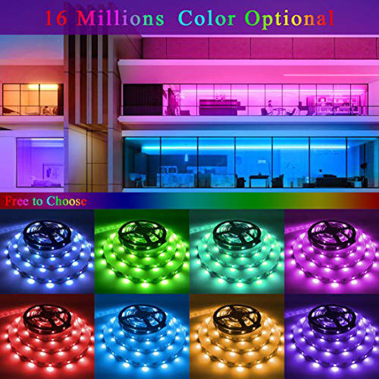 GetUSCart QZYL 75ft LED Lights for Bedroom, RGB LED Strip Lights for