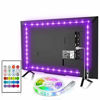 Picture of BASON LIGHTING TV Backlight, 8.2ft TV Light Strip for 32-58 inch TV/Monitor Backlight, SMD 5050 USB LED Light Strip with Remote, RGB 4096 DIY Colors TV LED for Gaming Lights, Ambient Lighting Kit.