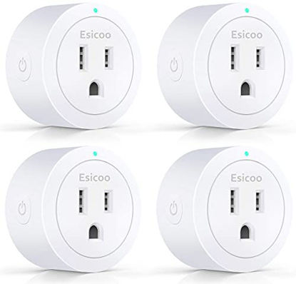 Picture of Smart Plug ESICOO - Plug A Certified Compatible with Alexa, Echo & Google Home - Only WiFi 2.4G