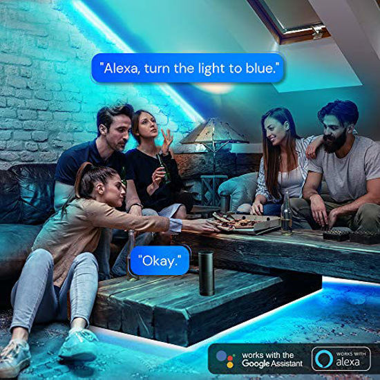 Picture of LED Strip Lights Phone Control, Govee 32.8ft Waterproof Wireless Led Light Strip Kit, WiFi Music Sync Smart RGB Light Strip Compatible with Alexa Google Home(Not Support 5G WiFi)