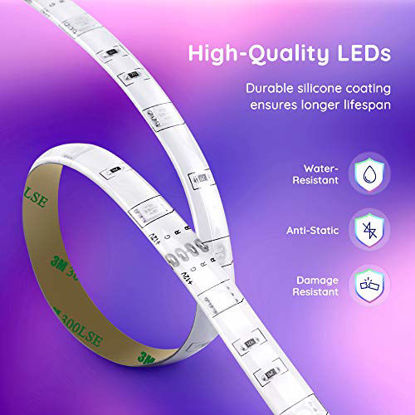 Picture of Govee Waterproof WiFi LED Strip Lights, 32.8ft Smart LED Lights Work with Alexa & Google Assistant, APP Control Lights for Bedroom, Party, Eaves, 2 Rolls of 16.4ft, ETL Certified Adapter Included