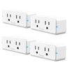 Picture of Govee Dual Smart Plug 4 Pack, 15A WiFi Bluetooth Outlet, Work with Alexa and Google Assistant, 2-in-1 Compact Design, Govee Home App Control Remotely with No Hub Required, Timer, FCC and ETL Certified
