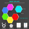 Picture of Hexagon Wall LightsUooEA Smart Wall-Mounted Touch-Sensitive DIY Geometric Modular Assembled RGB led Colorful Light with USB-Power,Suitable for Bedroom,Living Room Decoration Best Gift (6-Pack)