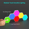 Picture of Hexagon Wall LightsUooEA Smart Wall-Mounted Touch-Sensitive DIY Geometric Modular Assembled RGB led Colorful Light with USB-Power,Suitable for Bedroom,Living Room Decoration Best Gift (6-Pack)