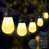Picture of Govee 48ft Smart Indoor String Lights, Wi-Fi and Bluetooth Control, Out Patio Lights Work with Alexa, 15 Dimmable Warm White LED Bulbs for Patio Decor, Waterproof and Shatterproof, Christmas Decor