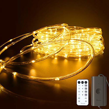 Picture of Govee 66ft LED Rope Lights, Indoor Fairy Lights, IP65 Waterproof Outdoor String Lights 2400K Warm White via Remote Contro for Home Decor, Garden, Bedroom, Patio, Christmas Decoration