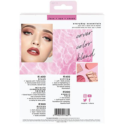 Picture of Real Techniques Makeup Brush Set with Sponge Blender for Eyeshadow, Foundation, Blush, and Concealer, Set of 5