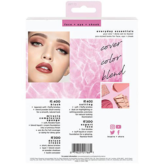 Picture of Real Techniques Makeup Brush Set with Sponge Blender for Eyeshadow, Foundation, Blush, and Concealer, Set of 5