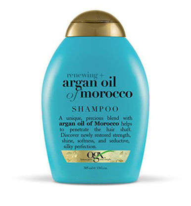 Picture of OGX Renewing + Argan Oil of Morocco Hydrating Hair Shampoo, Cold-Pressed Argan Oil to Help Moisturize, Soften & Strengthen Hair, Paraben-Free with Sulfate-Free Surfactants, 13 fl oz
