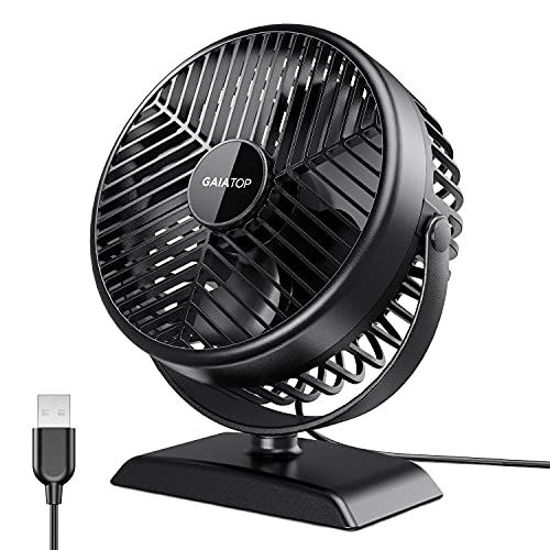 GetUSCart- Gaiatop USB Desk Fan, Small But Powerful, Portable Quiet 3 ...