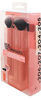 Picture of Real Techniques Flawless Base Brush Set With Ultra Plush Custom Cut Synthetic Bristles and Extended Aluminum Ferrules to Build Coverage for Every Makeup Application Need, Orange, 5 Piece