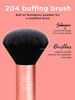Picture of Real Techniques Flawless Base Brush Set With Ultra Plush Custom Cut Synthetic Bristles and Extended Aluminum Ferrules to Build Coverage for Every Makeup Application Need, Orange, 5 Piece