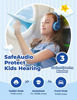 Picture of iClever BTH12 Wireless Kids Headphones, Colorful LED Lights Kids Headphones with 74/85/94dB Volume Limited Over Ear, 40H Playtime, Bluetooth 5.0, Built-in Mic for School/Tablet/PC/Airplane, Blue