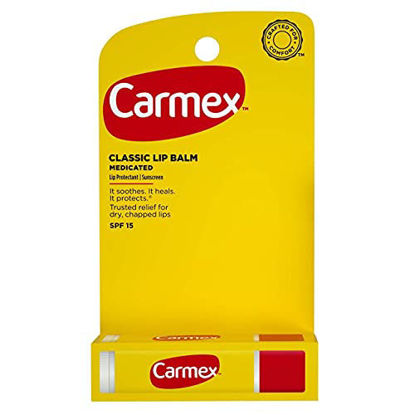 Picture of Carmex Classic Lip Balm Medicated SPF 15 0.15 oz (Stick in Carded box)