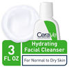 Picture of CeraVe Hydrating Face Wash | 3 Fluid Ounce Travel Size | Daily Facial Cleanser for Dry Skin | Fragrance Free