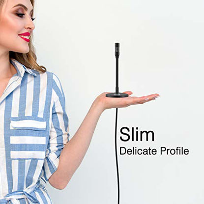 Picture of FIFINE Mini Gooseneck USB Microphone for Dictation and Recording,Desktop Microphone for Computer Laptop PC.Plug and Play Great for Skype,YouTube,Gaming, Streaming,Voiceover,Discord and Tutorials-K050