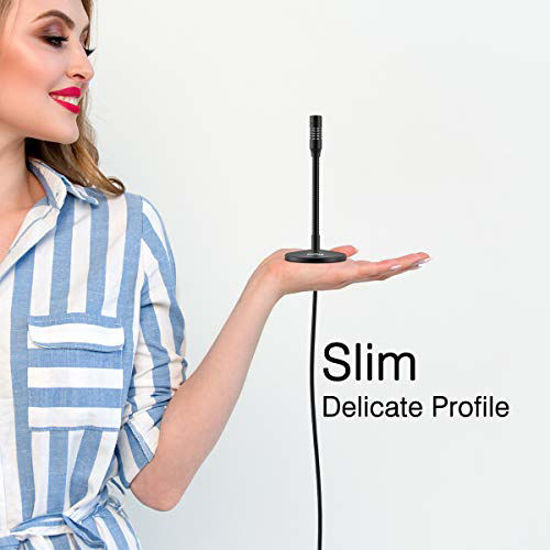 Picture of FIFINE Mini Gooseneck USB Microphone for Dictation and Recording,Desktop Microphone for Computer Laptop PC.Plug and Play Great for Skype,YouTube,Gaming, Streaming,Voiceover,Discord and Tutorials-K050