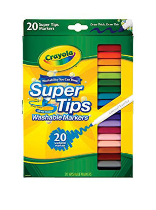 Picture of Crayola Super Tips Markers, Washable Markers, 20 Count