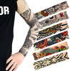 Picture of HOVEOX 20pcs Temporary Tattoo Arm Sleeves Arts Fake Slip on Arm Sunscreen Sleeves Body Art Stockings Protector -Designs Tribal, Tiger, Dragon, Skull, and Etc Unisex Stretchable Cosplay Accessories