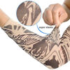 Picture of HOVEOX 20pcs Temporary Tattoo Arm Sleeves Arts Fake Slip on Arm Sunscreen Sleeves Body Art Stockings Protector -Designs Tribal, Tiger, Dragon, Skull, and Etc Unisex Stretchable Cosplay Accessories
