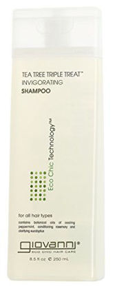 Picture of giovanni Invigorating Tea Tree Shampoo - Triple Treat Strengthening, Conditioning, and Clarifying Daily Formula, 8.5 Ounce (Pack of 1)