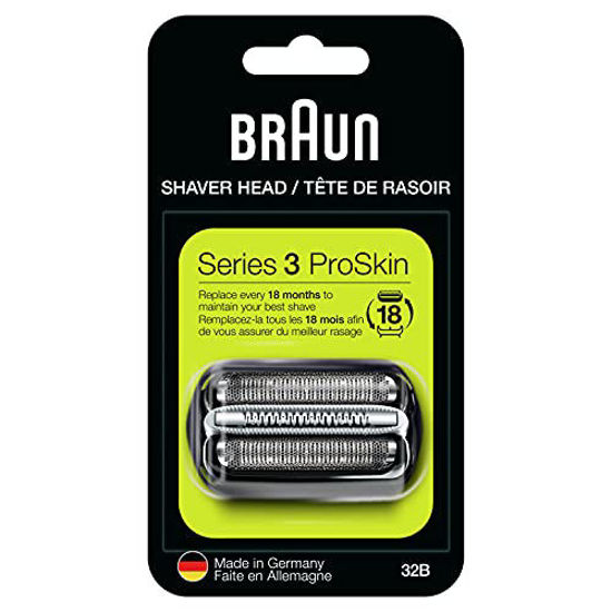 Picture of Braun Series 3 32B Foil & Cutter Replacement Head, Compatible with Models 3000s, 3010s, 3040s, 3050cc, 3070cc, 3080s, 3090cc (Packaging May Vary)