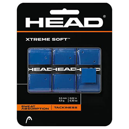 Picture of HEAD Xtreme Soft Racquet Overgrip - Tennis Racket Grip Tape - 3-Pack, Blue