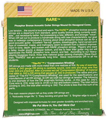 Picture of DR Strings Rare - Phosphor Bronze AcousticHex Core 12-54