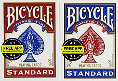 Picture of Bicycle Standard Index Playing Cards 1 Deck, Colors may Vary (Red or Blue)