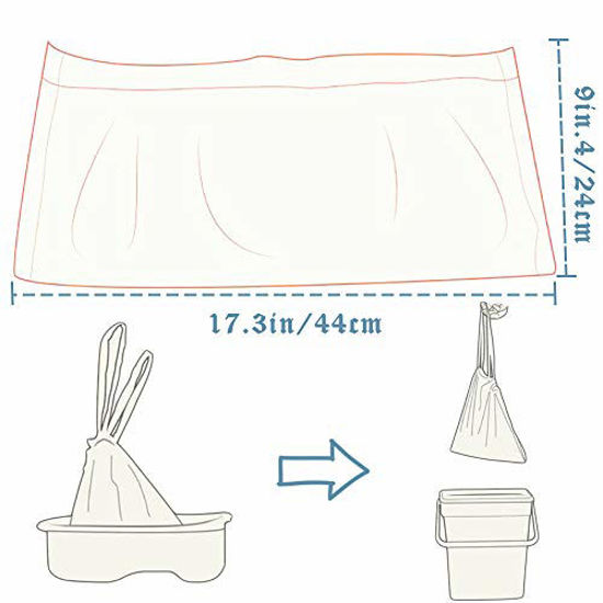 GetUSCart 100 Pack Drawstring Potty Bags Potty Chair Liners Disposable