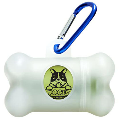 Picture of Pogi's Poop Bag Dispenser - Includes 1 Roll (15 Dog Poop Bags) - Scented, Leak-Proof, Earth-Friendly Poop Bags for Dogs