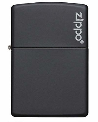 Picture of Zippo Logo Black Matte Pocket Lighter