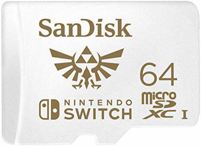 Picture of SanDisk 64GB microSDXC-Card-Licensed for Nintendo-Switch- SDSQXAT-064G-GNCZN