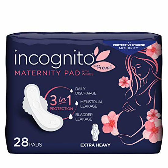 GetUSCart- Incognito by Prevail, Absorbent 3-in-1 Protective Maternity &  Postpartum Pad with Wings for Menstrual & Bladder Leaks