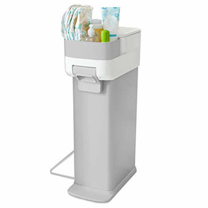 Picture of Skip Hop Diaper Pail with Dual Air-Lock, Universal Refill Bags, White