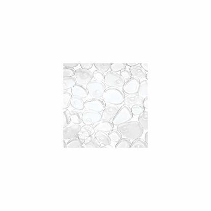 Picture of iDesign Pebblz Suction Non-Slip Bath Mat for Shower, Bathtub, Stall, 16" x 9", Clear