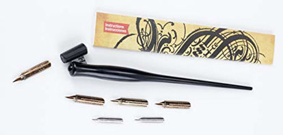 Picture of Speedball Oblique Pen Set - 1 Penholder w/ 4 Nibs, 2 Pen Points
