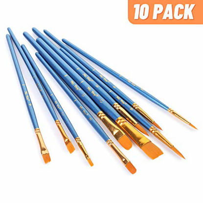 Picture of Mr. Pen- Paint Brushes, 10pc, Paint Brushes for Acrylic Painting, Art Brushes, Drawing and Art Supplies, Paint Brush, Acrylic Paint Brushes, Paint Brushes for Kids, Paint Brush set, Watercolor Brushes
