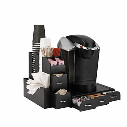 Picture of Mind Reader Organizer Coffee Pod Drawer and Condiment, 2 Piece, Black