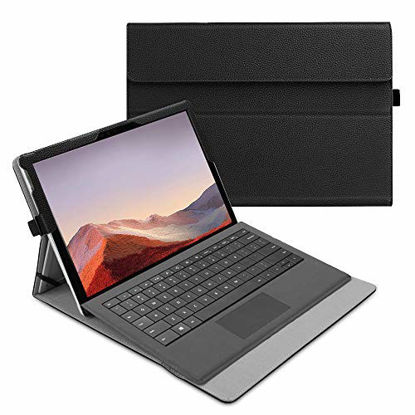 Picture of Fintie Case for Microsoft Surface Pro 7 Plus/Pro 7 / Pro 6 / Pro 5 / Pro 4 / Pro 3 12.3 Inch Tablet - Multiple Angle Viewing Portfolio Business Cover, Compatible w/Type Cover Keyboard (Black)