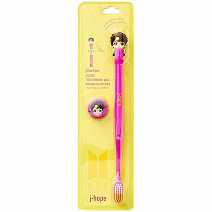 Picture of [BTS Official Merchandise] Fans Gift - K-Pop Idols Goods - BTS Character Figure Toothbrush with Convenient Magnetic Holder (J-hope)