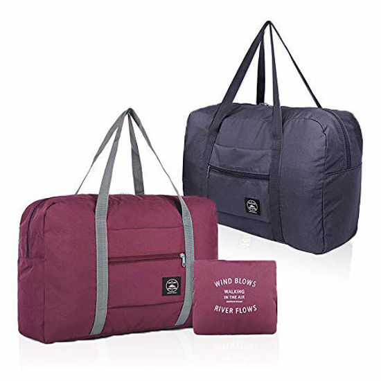 GetUSCart 2 Pack Foldable Travel Duffel Bag Waterproof Carry