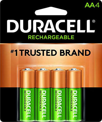 Picture of Duracell - Rechargeable AA Batteries - long lasting, all-purpose Double A battery for household and business - 4 count